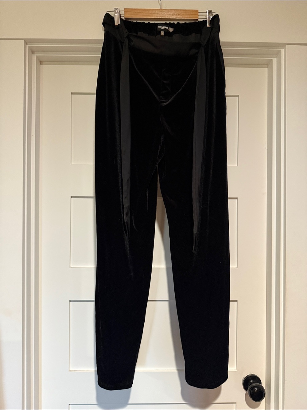 Karl Lagerfeld Paris Womens Belted Velvet Pants